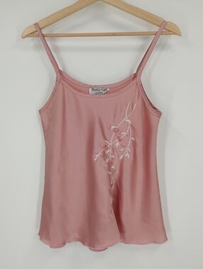 Pretty Girl Satin Embroidered Cami